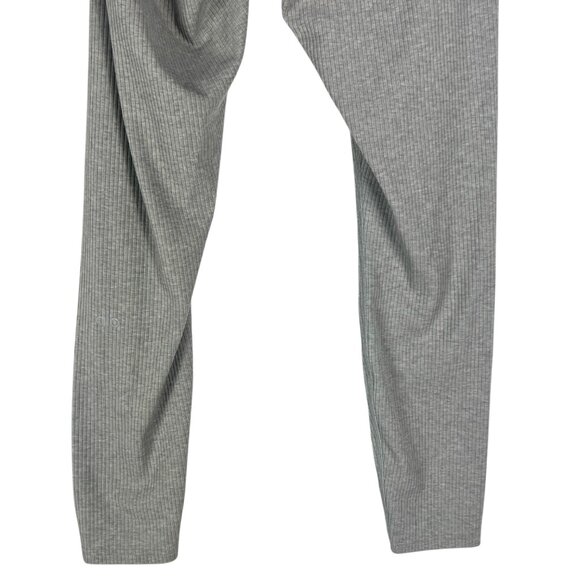 alo Yoga Ribbed High-Waist 7/8 Blissful Legging in Athletic Heather Grey Size M - Picture 7 of 10
